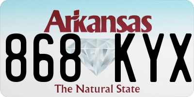AR license plate 868KYX