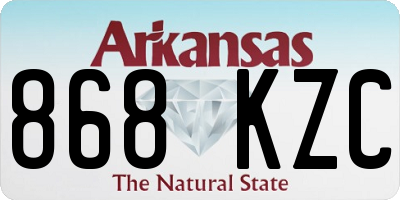 AR license plate 868KZC