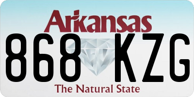 AR license plate 868KZG