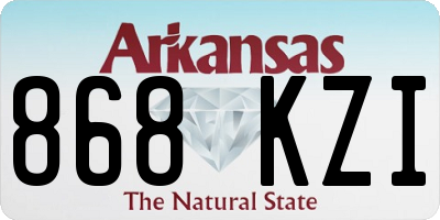 AR license plate 868KZI