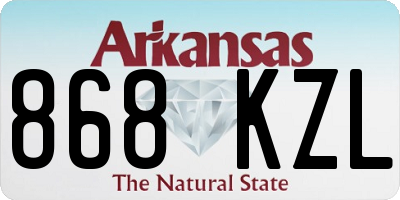 AR license plate 868KZL