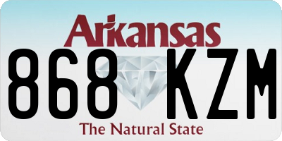 AR license plate 868KZM