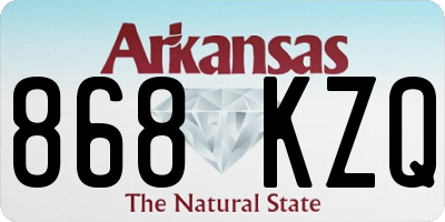 AR license plate 868KZQ