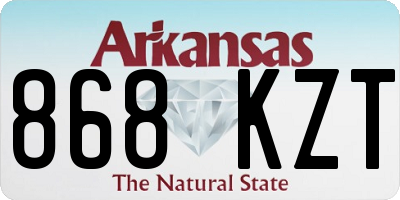 AR license plate 868KZT