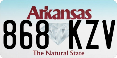 AR license plate 868KZV