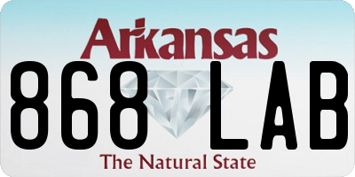 AR license plate 868LAB