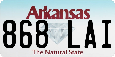 AR license plate 868LAI