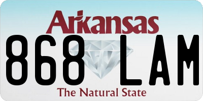AR license plate 868LAM