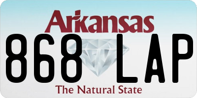 AR license plate 868LAP