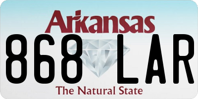 AR license plate 868LAR