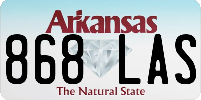 AR license plate 868LAS