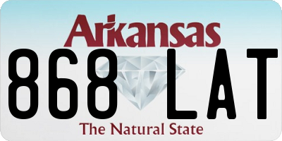 AR license plate 868LAT