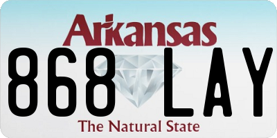AR license plate 868LAY