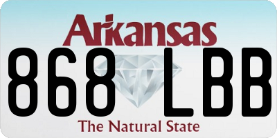 AR license plate 868LBB
