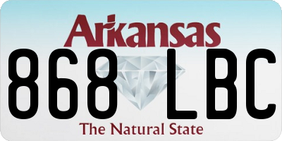 AR license plate 868LBC
