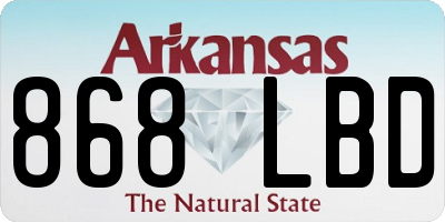 AR license plate 868LBD