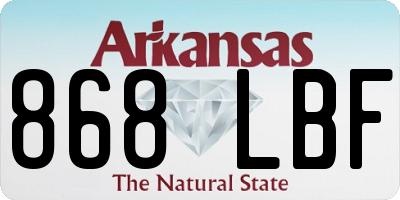 AR license plate 868LBF