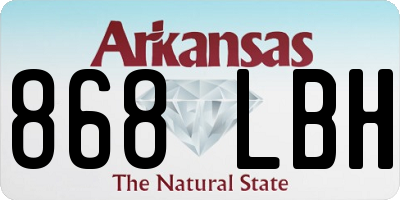 AR license plate 868LBH