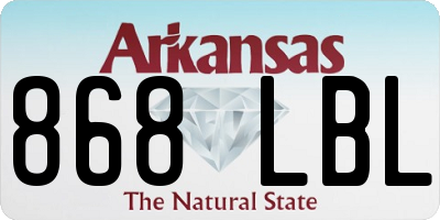 AR license plate 868LBL