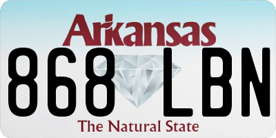 AR license plate 868LBN