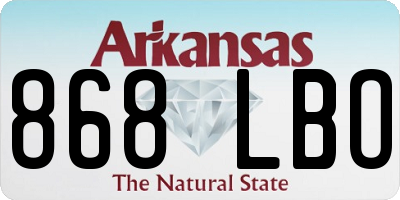 AR license plate 868LBO