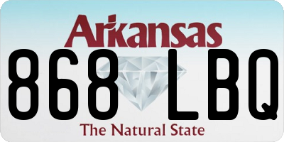 AR license plate 868LBQ