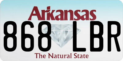 AR license plate 868LBR