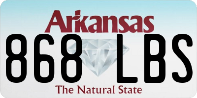 AR license plate 868LBS