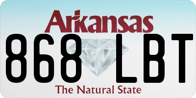 AR license plate 868LBT