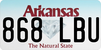 AR license plate 868LBU