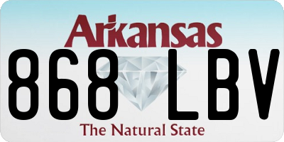 AR license plate 868LBV