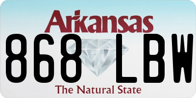 AR license plate 868LBW