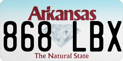 AR license plate 868LBX