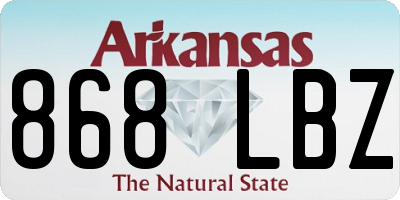 AR license plate 868LBZ