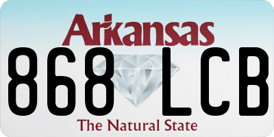 AR license plate 868LCB