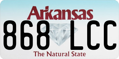 AR license plate 868LCC