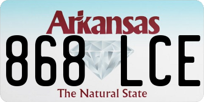 AR license plate 868LCE