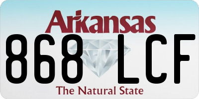 AR license plate 868LCF