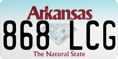AR license plate 868LCG