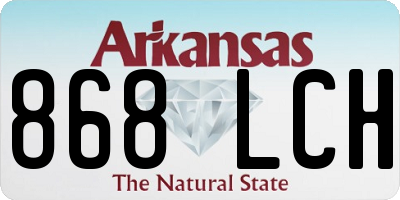 AR license plate 868LCH