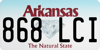 AR license plate 868LCI