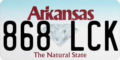 AR license plate 868LCK