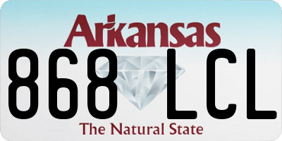 AR license plate 868LCL