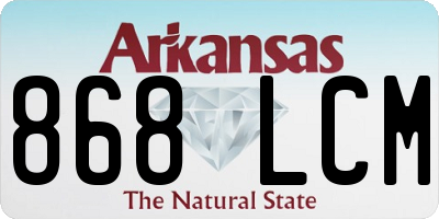 AR license plate 868LCM