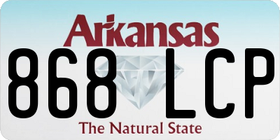 AR license plate 868LCP