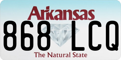 AR license plate 868LCQ