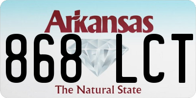 AR license plate 868LCT