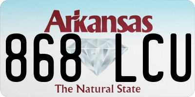 AR license plate 868LCU