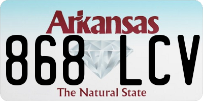 AR license plate 868LCV
