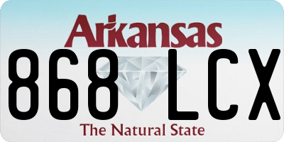 AR license plate 868LCX